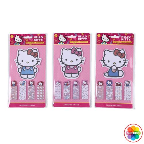 Notas adhesivas Hello Kitty diseño surtido - 5 Pzas