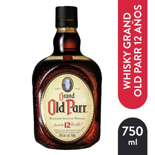Whisky escocés Grand Old Parr 12 años con 40% vol - 750 ml