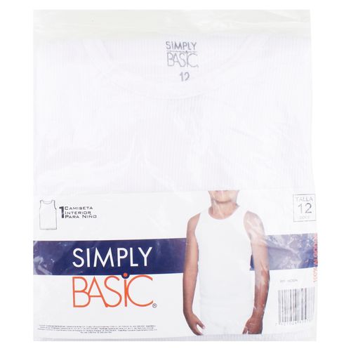 Camiseta Simply Basic Nino Bl T12