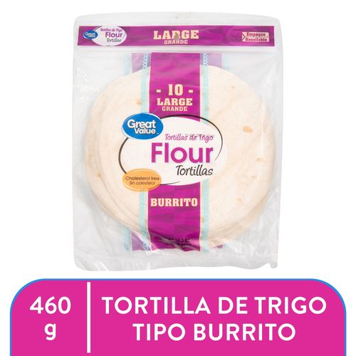 Tortilla de harina Great Value burrito - 460 g