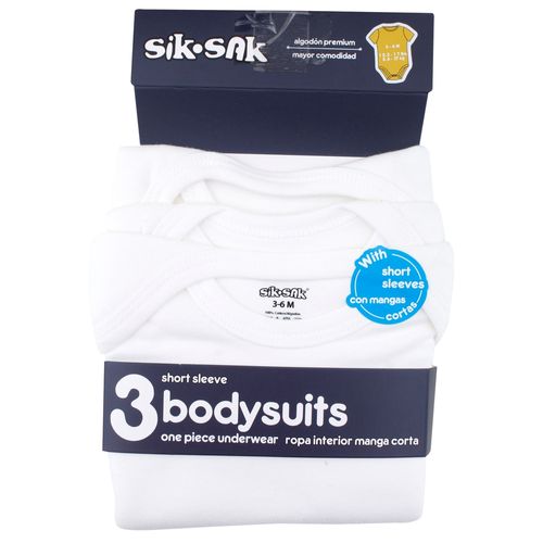 Bodies Sik Sak para bebé de 3 a 6 meses - 3 Uds