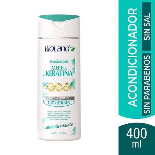 Acondicionador Bioland Aceite de Keratina Lisos Sedosos - 400 ml
