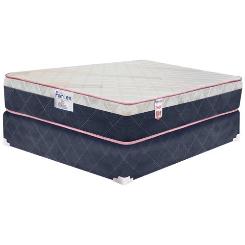 Cama Fomtex Flowers Euro Top Edición Especial One Pillow Queen Set Base más colchón