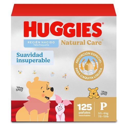 Pañales Huggies Natural Care Etapa 1/P - 125 Unidades