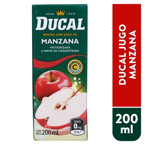 Ducal Jugo Manzana 200ml Tetra