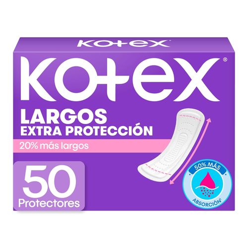 Protectores Diarios Kotex Largos - 50 Uds