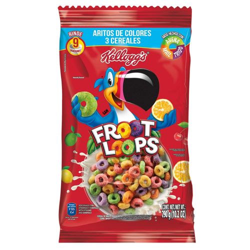 Cereal Kelloggs Froot Loops Bolsa - 290 g