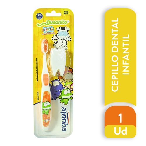 Cepillo De Dientes Textura Suave Marca Equate Gusanito Mas Estuche