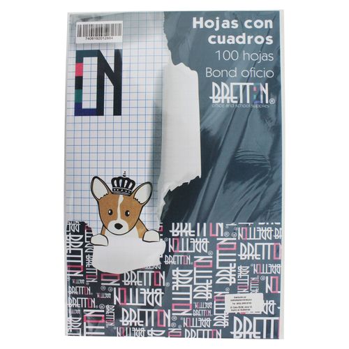 Hojas Bretton de papel bond tamaño oficio - 100 Uds