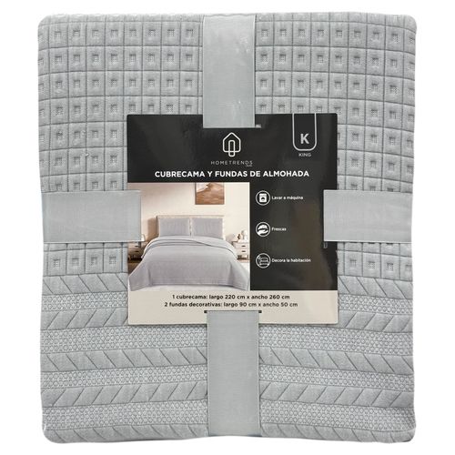 Cubre cama king Home Trends con fundas de almohada