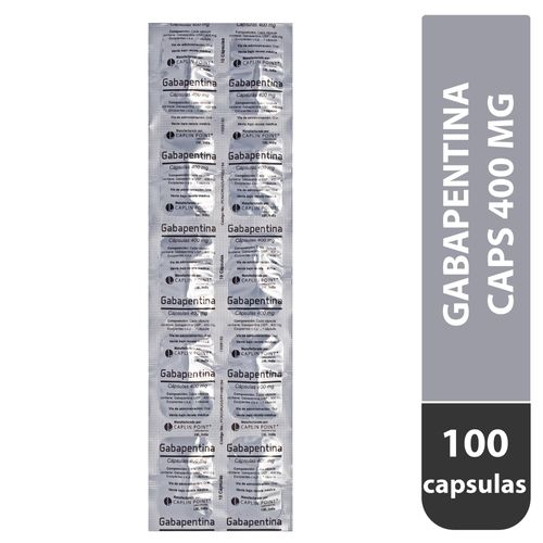 Gabapentina Caps 400 Mg X 100 Capsulas