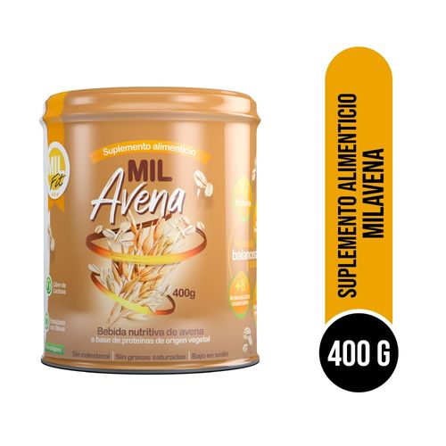 Suplemento alimenticio de avena sin azúcar Milfit Pro - 400 g