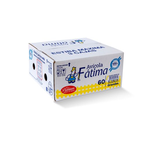 Huevo de gallina Avícola Fátima blanco grande - 60 Uds
