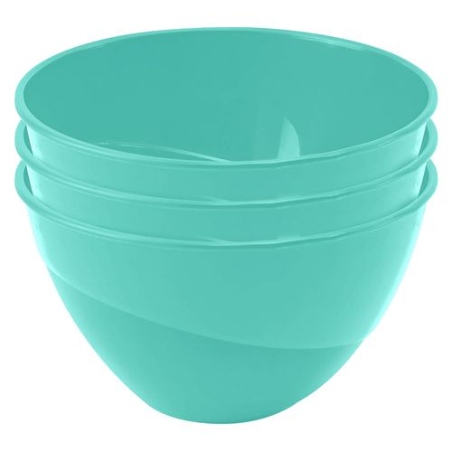 Plato Hondo Vajilla Bambu Guateplast Set De 3 Und  Aqua