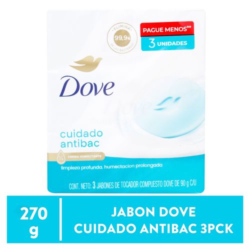 Jabón Dove Antibacterial en Barra - 270 g