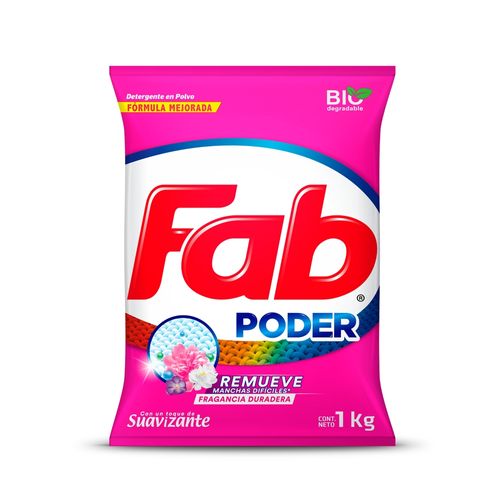 Detergente Fab Toque de Suavizante - 1Kg