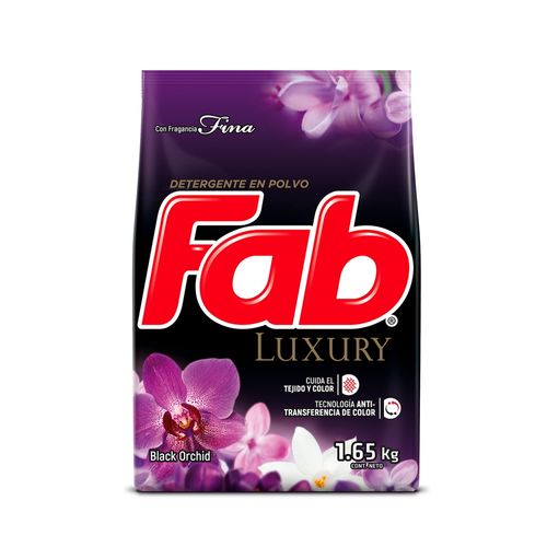 Detergente en Polvo Fab Luxury Black - 1650 g