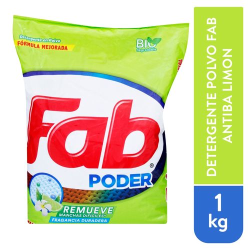 Detergente En Polvo Fab Antibacterial - 1 kg