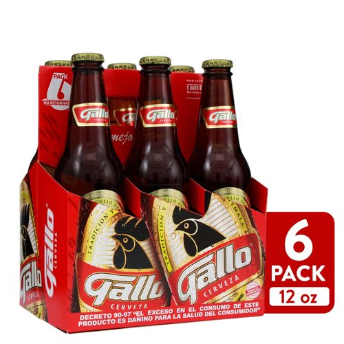 Cerveza Gallo en botella 6 Pack - 2100 ml