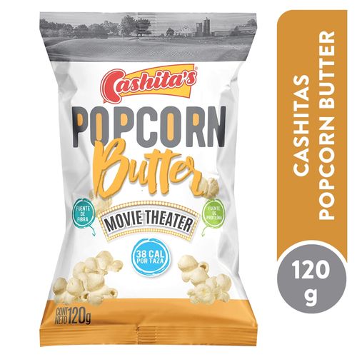 Snack Cashita's palomitas de maíz sabor mantequilla - 120 g