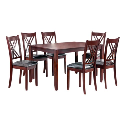 Juego comedor Home Trends color café oscuro -7 pzas