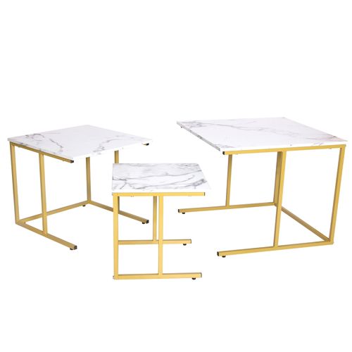 Mesas Home Trends estampado marmol -3 pzas
