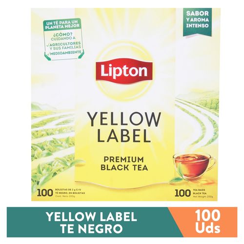 Lipton Yellow Label Te Negro Prem 200 Gr