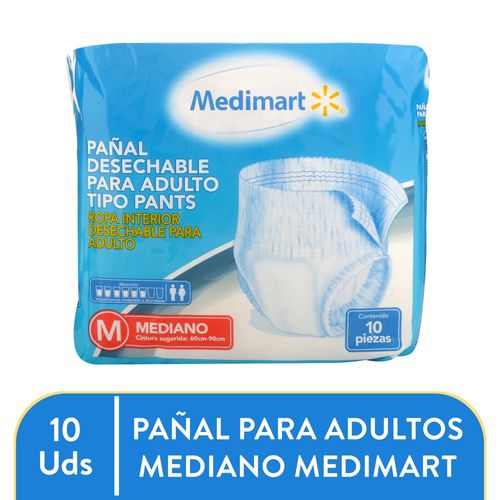 Pañal para adulto Medimart pants talla M - 10 Uds