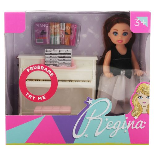 Muñeca Regina con piano