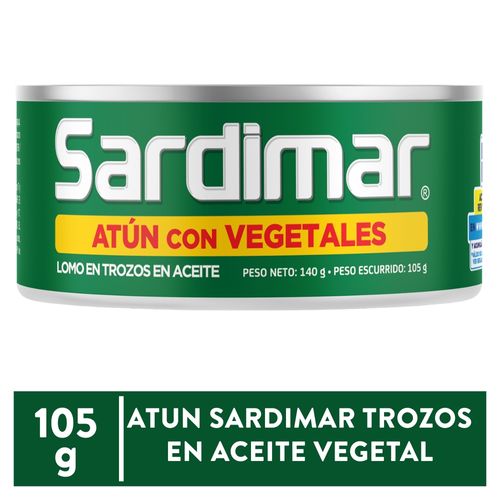 Atún Sardimar Trozos Aceite Con Vegetales - 105 g