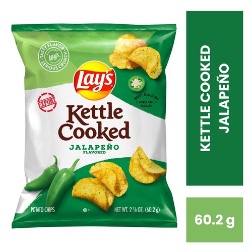 Snack Papas Lay's Kettle Cooked Jalapeño - 60.2 g