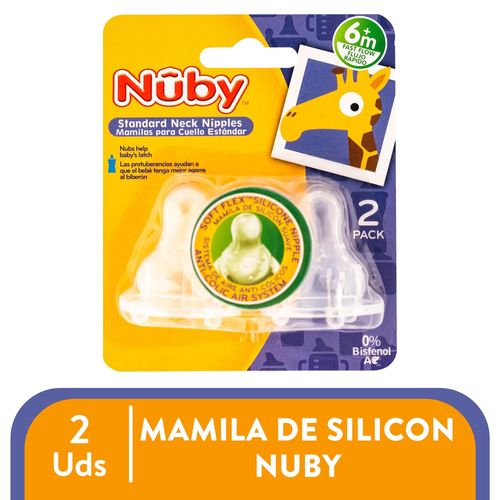 Mamila Nuby De Silicón Flujo Rápido