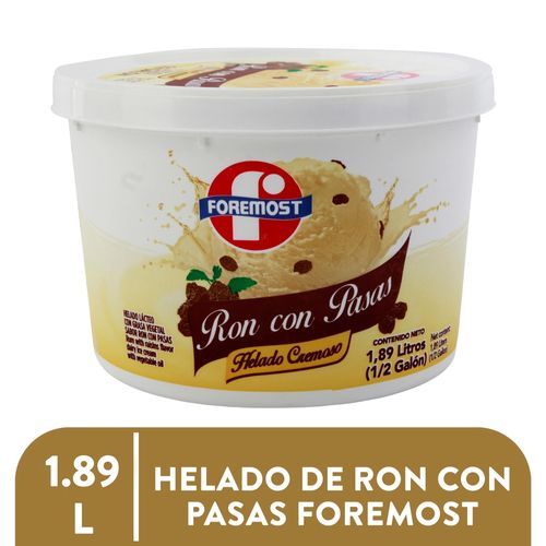 Helado Foremost Ron Pasas - 1890 g