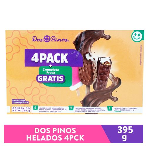 4pack Helad Surti Choco Y Mmmio Cr 395gr