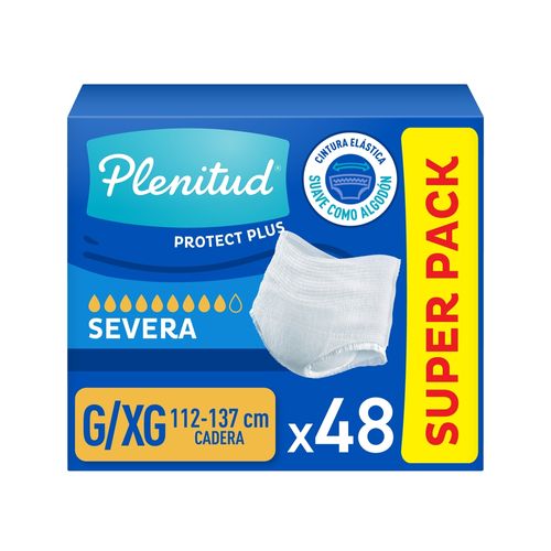 Ropa Interior Desechable Adulto Plenitud Protect Plus G/XG - 48 Unidades