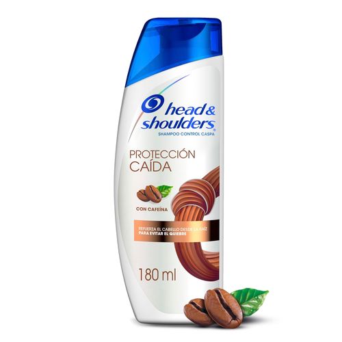 Shampoo Control Caspa Head & Shoulders Protección Caída Con Cafeína - 180 ml