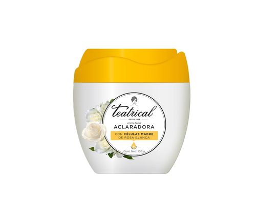 Crema Facial  Teatrical Aclaradora Células Madre de Rosa Blanca - 100 g