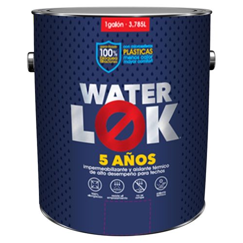 Pintura Impermiabilizante Waterlok Para Techos Color Rojo. 5 Años De Garantía - 1 Galón