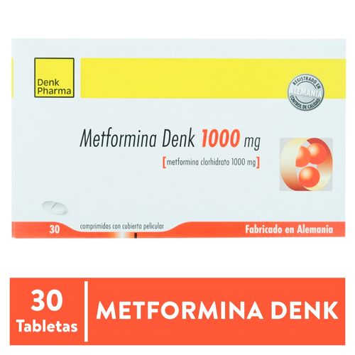Metformina Denk Pharma 1000 mg caja 30 comprimidos - Precio indicado por caja
