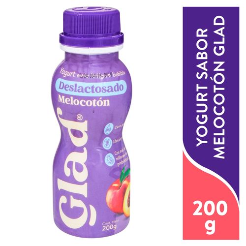 Yodrink Glad Deslactosado Melocotón - 200 ml