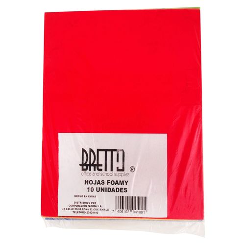 Foamy Bretton colores surtido pack - 10 Uds