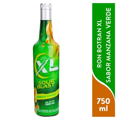 Ron Botran XL sour blast sabor manzana verde - 750 ml