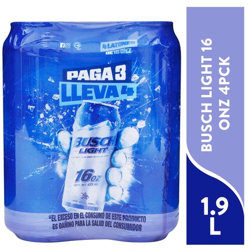 Busch 4pk Laton 16oz
