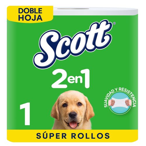 Papel Higiénico Scott 2 en 1 Doble Hoja - 1 Rollo