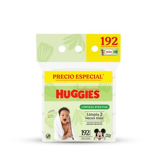 Toallas Húmedas Huggies Limpieza Efectiva - 192 Unidades