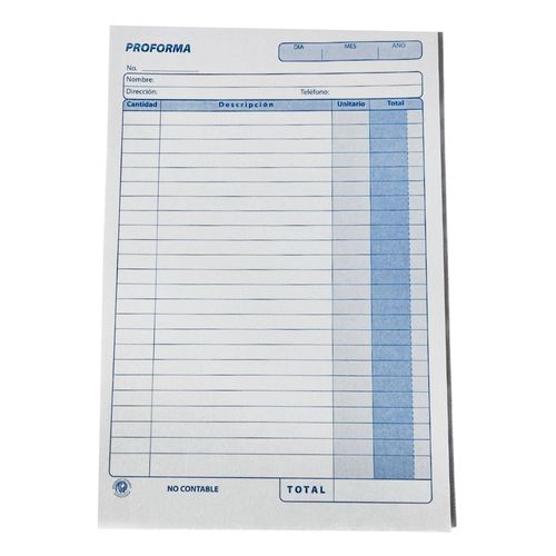 Block de facturas Rayados Illescas tamaño carta