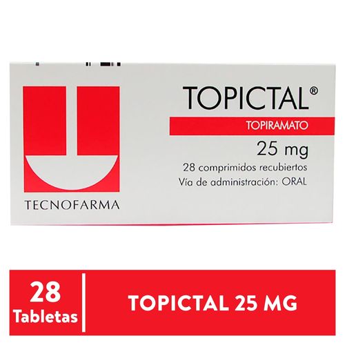 Topictal Asofarma 25 Mg X 28 Tabletas