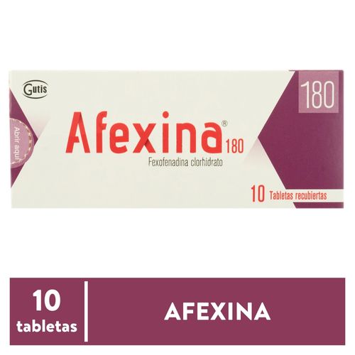 Afexina Gutis 180mg 10 Tabletas