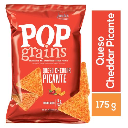 Snack Pop Grains Sabor Queso Cheddar Picante - 175 g