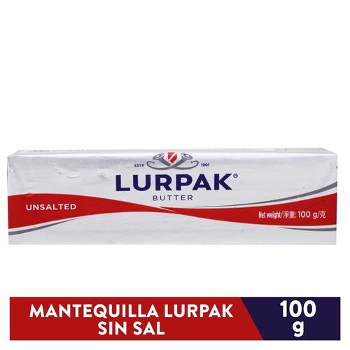 Mantequilla Lurpak Barra Sin Sal 100 Gr